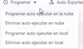 Agregar una programación de extracción en la nube desde el menú de ejecuciones programadas de una tarea