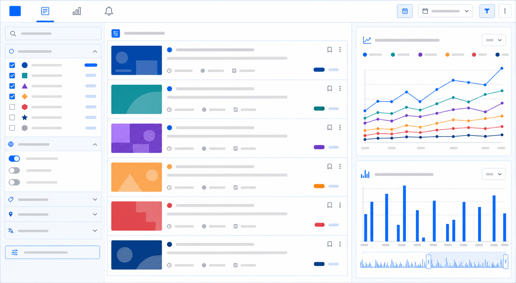 Vista previa de datos de monitoreo de noticias